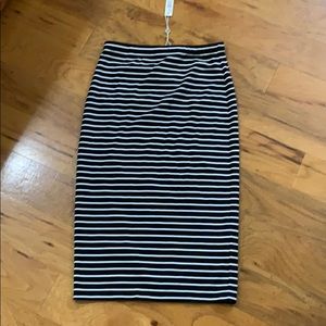 NWT Max Studio Striped Midi Skirt